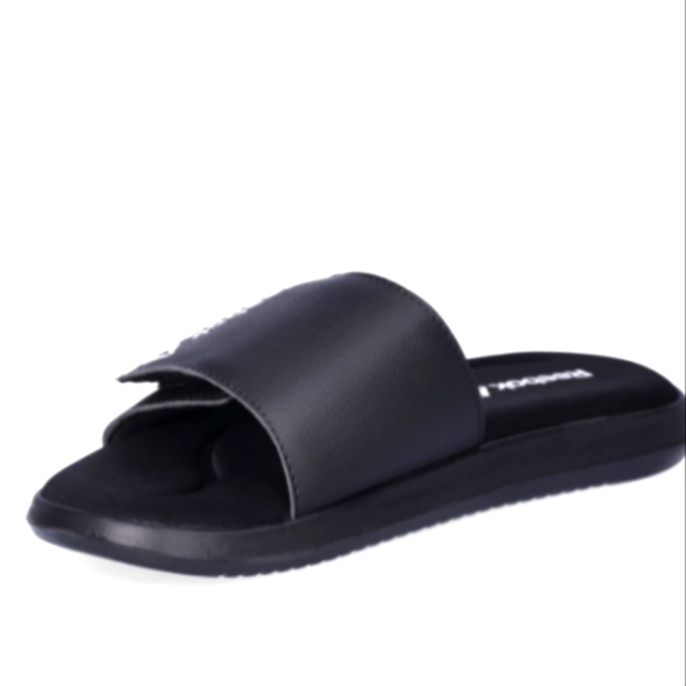 Reebok Women's Performance Memory Foam Slides  Black& White  Various Sizes  NWT - Picture 2 of 12